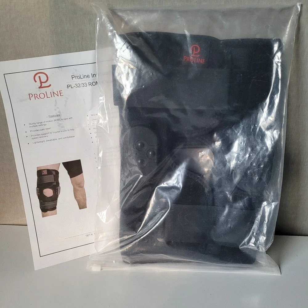 ProLine PL-32/33 Hinged ROM Knee Brace Adjustable Range of Motion New- Package